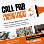 CALL FOR VOLUNTEER POETRY AND FICTION READERS